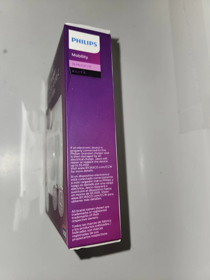 Cargador de pared USB doble Philips con cable de carga USB-A/USB-C [NUEVO]. Foto 2 de 4
