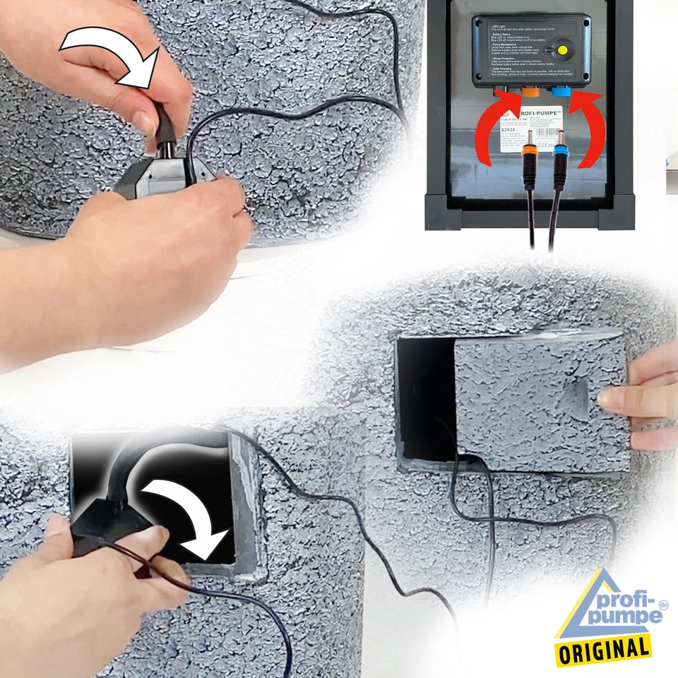 SOLAR GARTENBRUNNEN SPRINGBRUNNEN ZIER BRUNNEN WASSERSPIEL TEICHPUMPE DEKO LED  - Bild 4 von 4