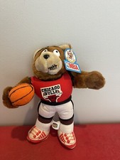 Vintage Chicago Bulls Plush Teddy Bear - Good Stuff - NBA NEW