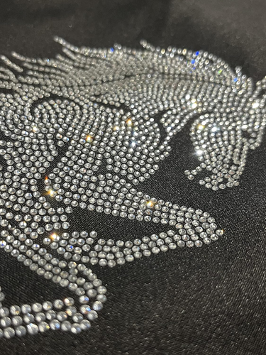 Kristall Pferd Bügelbild Design Transfer für Kleidung, Hot Fix Strass Applikation, - Bild 2 von 12