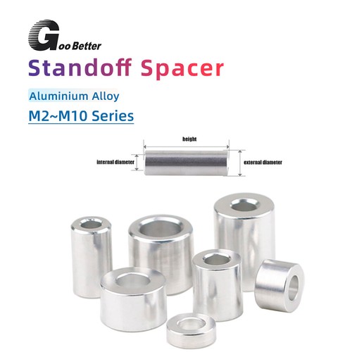 10x Aluminium Standoff Spacers M2M10 Stand off Collar Round Spacer Bush Washers eBay