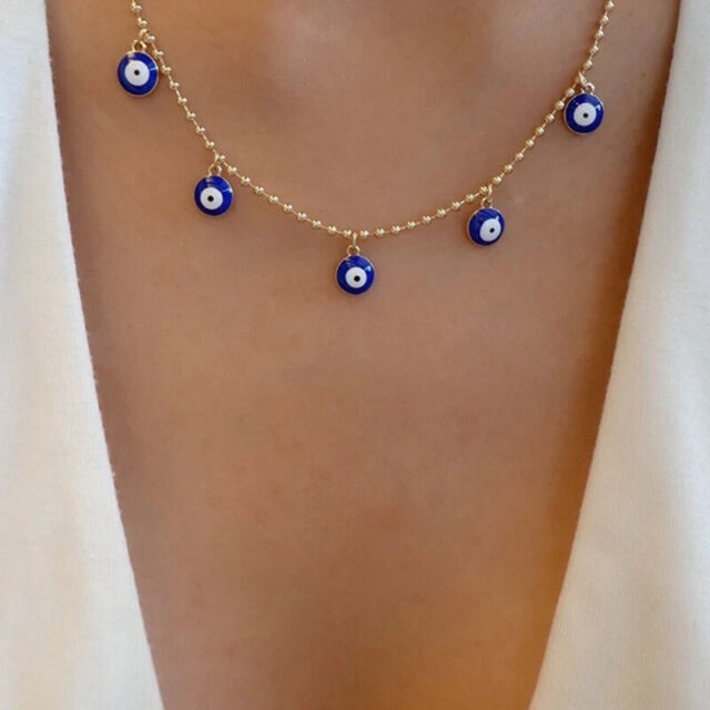 2022 Turkish Hamsa Lucky Blue Evil Eye Pendant Necklace Charm Women Jewelry Gift 2022 Turkish Hamsa Lucky Blue Evil Eye Pendant Necklace Charm Women Jewelry Gift