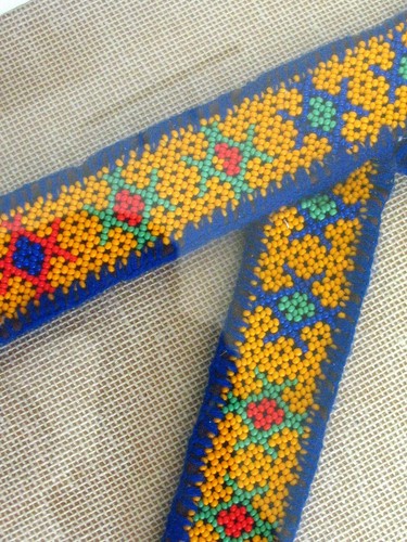 Large Huichol Beaded Hand Made Morral Shoulder Bag Mexico W/ Eagles - 第 6/7 張圖片