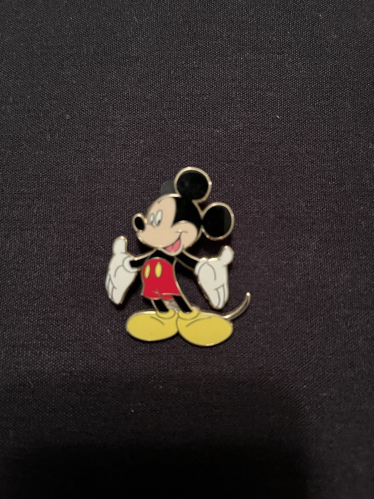 Disney Pin Mickey Mouse yellow buttons tail pose classic souvenir ...