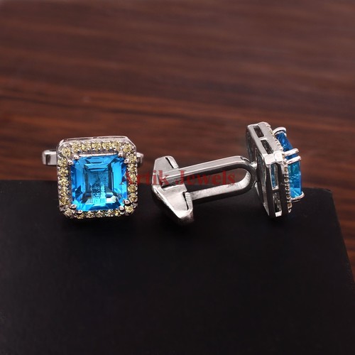 RIYO Designer Argento Sterling 925 Ideale Anello Blu Genuino Regalo