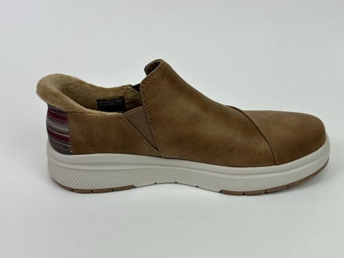 Skechers Bobs Skip Cute Wave Shoes Womens 8.5 Brown Slip-ins Stay Snug Fur Lined - Picture 4 of 13