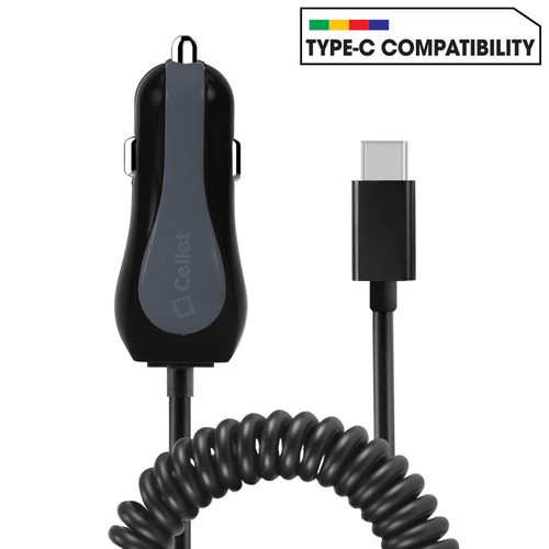 Type-C Car Charger w/ extra USB port 3 Amp / 15 Watt for Samsung Galaxy 8 Plus - Picture 6 of 12
