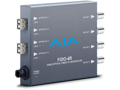 AJA FiDO-4R 4-Channel Single-Mode LC Fiber to 3G-SDI Receiver