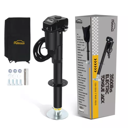 3500lbs Lift Capacity Electric A-Frame Trailer Tongue Jack with 7 Way Plug 12V