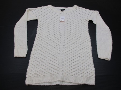 Nuevo suéter túnica RUE 21 para mujer talla S informal tejido a ganchillo marfil - Imagen 1 de 7