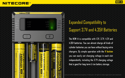 NiteCore IntelliCharger i4 - 2016 Version mit 4x NL1829LTHP Akkus - Bild 9 von 12