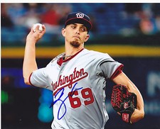 A.J. COLE  WASHINGTON NATIONALS  ACTION SIGNED 8x10