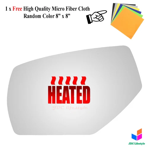 NEW HEATED Fits 2014-2016 Chevy Silverado GMC Sierra Driver Mirror Glass #4529H