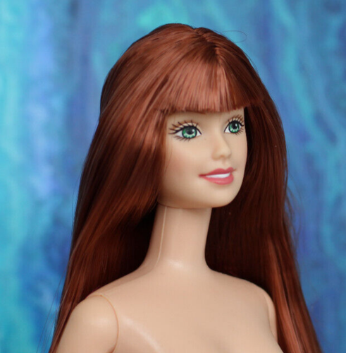 Nude Redhead Barbie Emerald Green eyes CEO TNT Long Straight bangs DBox4 OOAK - Bild 2 von 8