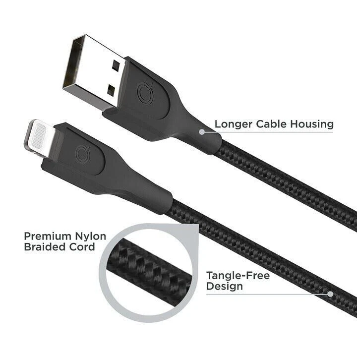 FOR APPLE IPHONE 14 QUIKCELL 10ft FAST CHARGE CABLE  to USB-A FAST CHARGING - Image 2 of 4