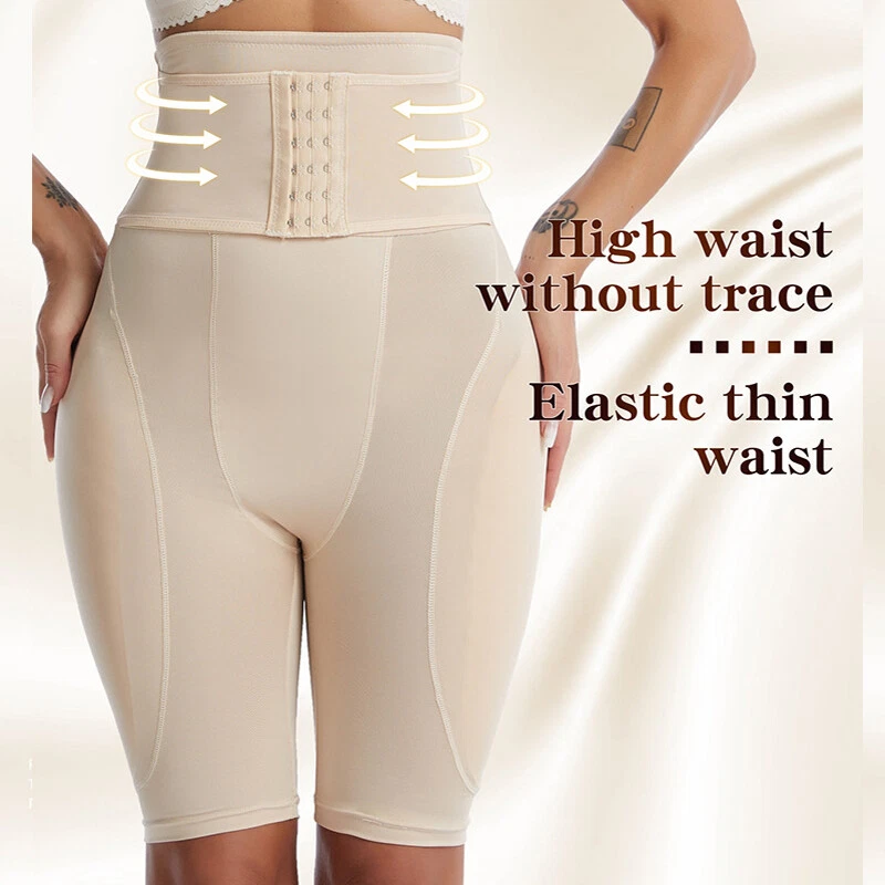 Calcinha feminina levantadora de bumbum cintura alta com almofadas extra grandes falsa realçador de quadril bunda EUA - Imagem 4 de 4