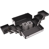 Hiker Hk3201 3-tier Professional Aluminum Case With Accordion Trays And 2 Bru... on sale Hiker Hk3201 3-tier Professional Aluminum Case With Accordion Trays And 2 Bru... on sale