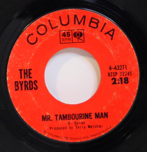 The Byrds - Mr. Tambourine Man - 1965 Columbia 4-43271 7" 45-RPM Single Record
