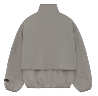 Fear Of God Essentials Nylon Fleece Mockneck In DUST/HEATHER GREY