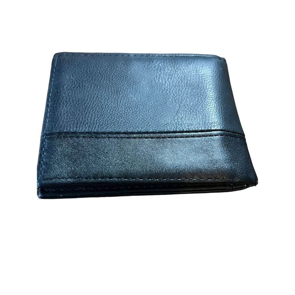 Ecko Unltd Black Leather Men's Wallet Bi-Fold Credit Card ID Sleeve - Image 4 of 4