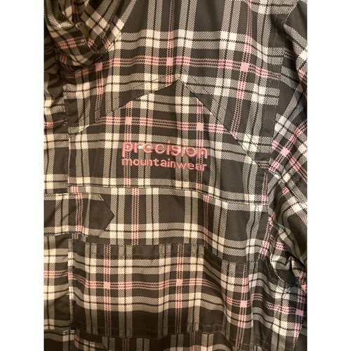Precision Mountainwear women's pink and green plaid snow ski jacket size medium - Picture 2 of 6