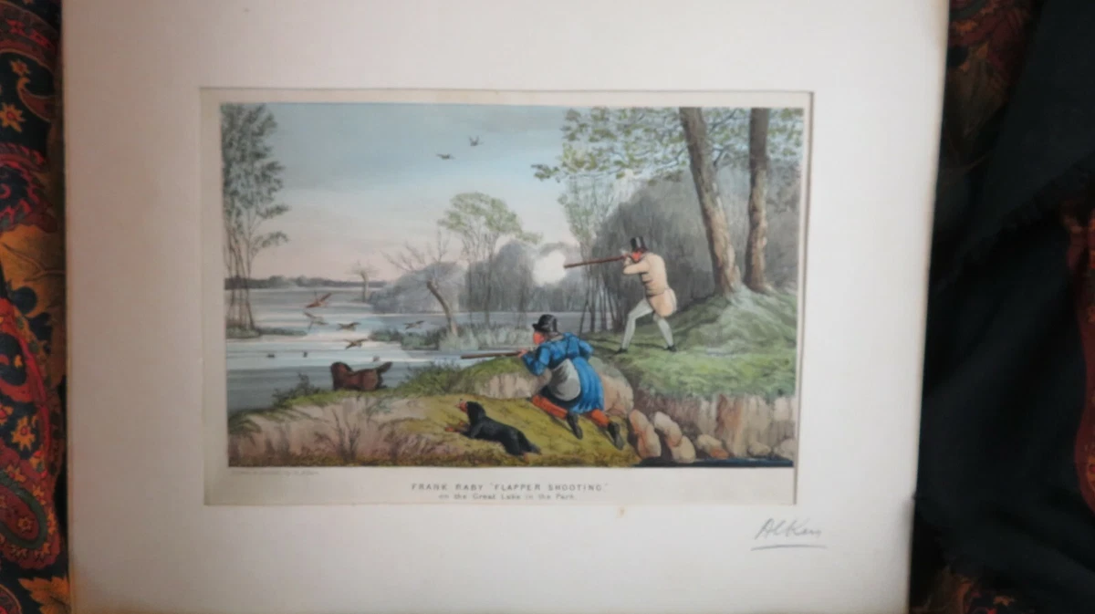 Lithographies du XIXe siècle et avant originaux pour chasse, pêche