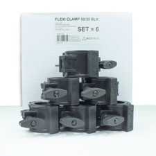 FLEXI CLAMP Set schwarz (6 Stück) - Kunststo...