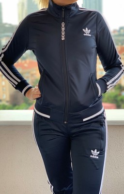 adidas dark blue tracksuit