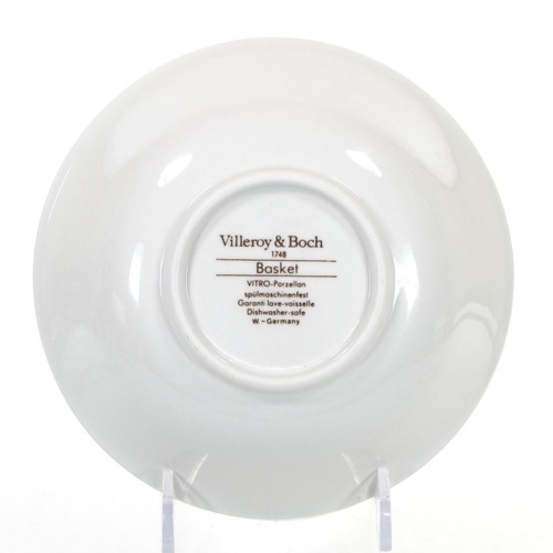 Villeroy & Boch BASKET 6" Soup Cereal 8oz Bowl Green Lattice Yellow Rim - Picture 5 of 12