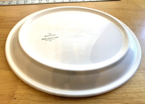 MCM Homer Laughlin China Serving Platter Plate White Green Leaves Oval 13.5" USA - Picture 6 of 7