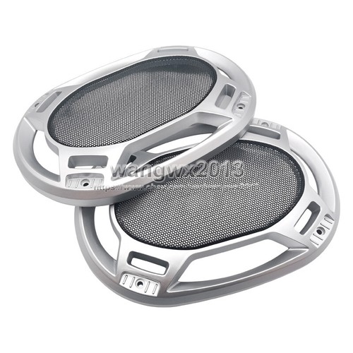 2x 6"x9" Inch Speaker Grill Cover Car Audio Woofer Decorative Circle Metal Mesh - Picture 7 of 7