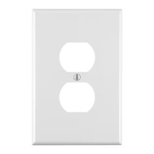 Jumbo 1 Gang Outlet Wall Plate - White