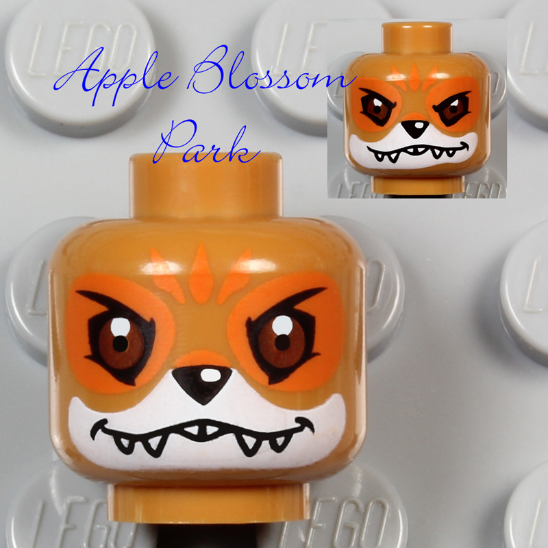 NEW Lego Animal MEDIUM DARK FLESH MINIFIG HEAD - Chima Furty Fox