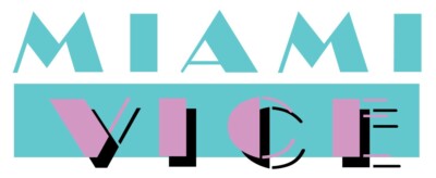 MIAMI VICE LOGOS 450mm x 185mm x 2