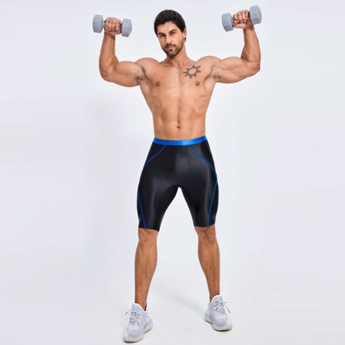 AMORESY Men Glossy Shorts Sporty Pants Training Running Bodybuilding Workout New - Picture 19 of 43