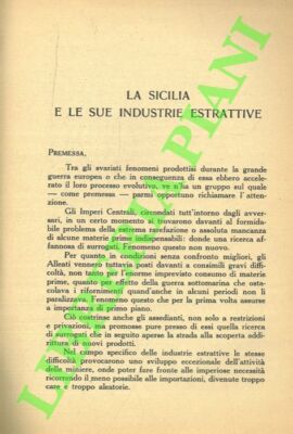 FABIANI Ramiro - Sizilien und seine Bergbauindustrie.