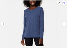32 Degrees Heat Women's Fleece Crewneck Pullover Sweater BLUE M NWOT