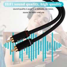 HiFi Audio Copper RCA Cable with Gold Plated Male Plug Extension Cord Connectors
