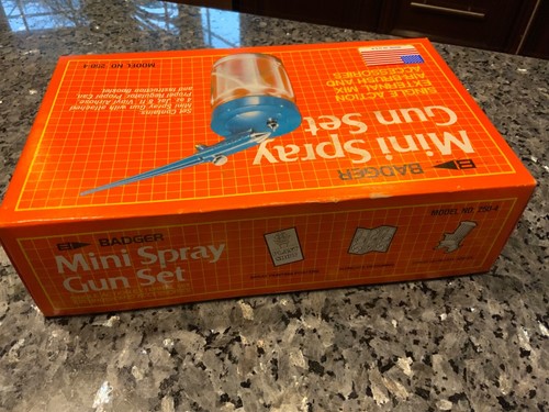 Badger Professional # 250 Airbrush Set in Box Air Brush Mini Spray Gun - Picture 4 of 5