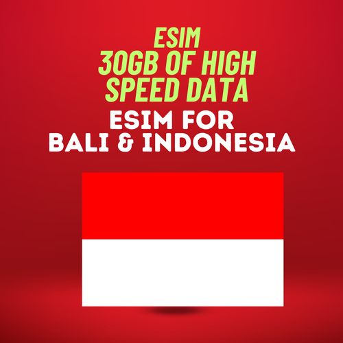 esim Bali/Indonesia 30 GB High Speed with  unlimited 2G - Picture 1 of 1