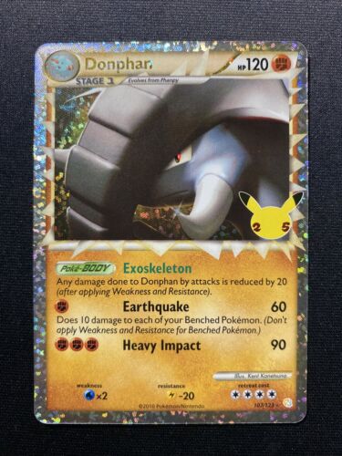 HOLO Donphan 107/123 NM / M - Pokemon 25th Celebrations Secret Rare Classic Card - Afbeelding 1 van 2