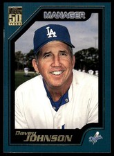 Davey Johnson 2001 Topps #340 Dodgers MLB READ FREE SHIPPING AutographDen