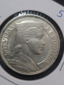 5 Lati Latvia 1931  silver coins.#385c