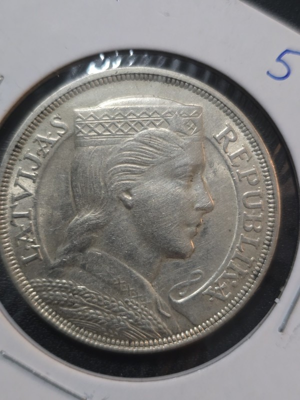 5 Lati Latvia 1931  silver coins.#385c