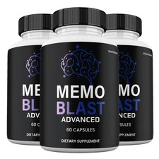 Memo Blast Advanced Capsules, Max Strength, MemoBlast for Clarity (3 pack)