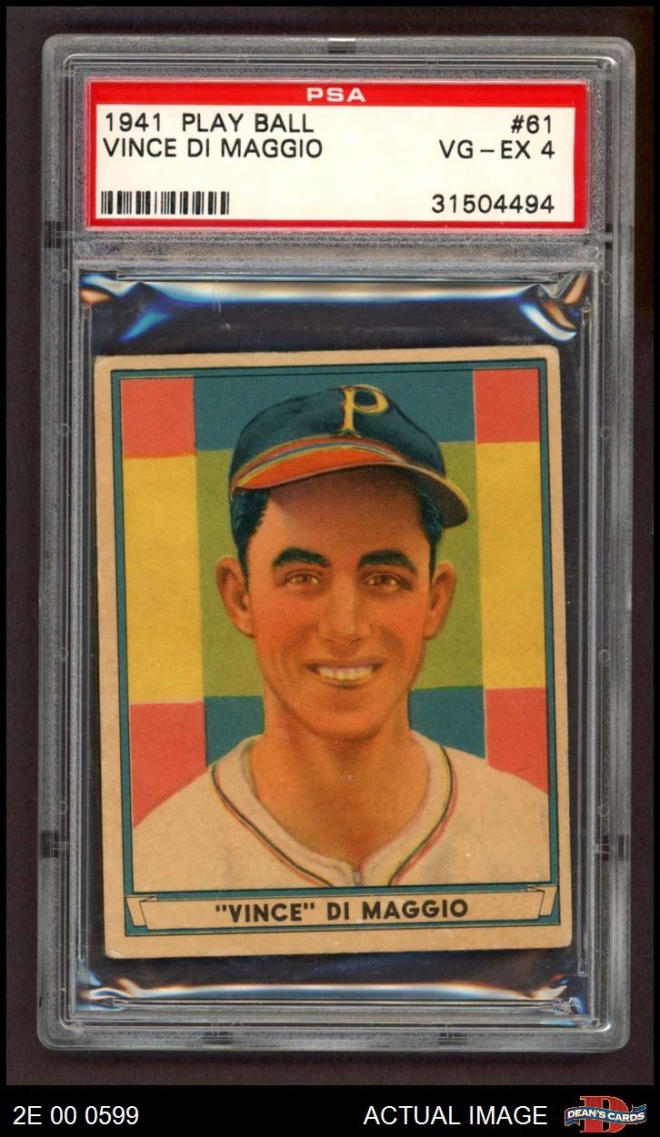 1941 Play Ball #61 Vince DiMaggio Pirates PSA 4 - VG/EX