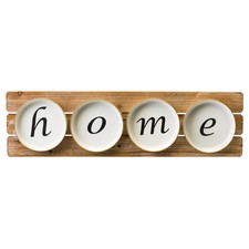 "Home" Plates on Wood Wall D  cor