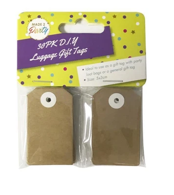 Brown Kraft Paper Tags Card Wedding Party Gift Luggage Craft Cardboard DIY - image 1 of 2