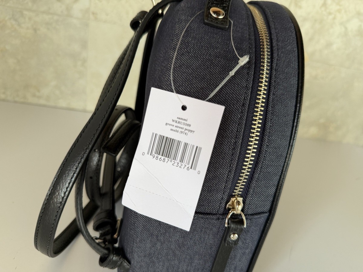 96. Kate Spade Poppy Sammi Mini Backpack Denim Floral Appliqué Kate Spad Sammi Grove Street Poppy Backpack Denim Floral  main image 2