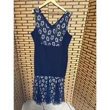 Blue Lace Maxi Dress Size 2X